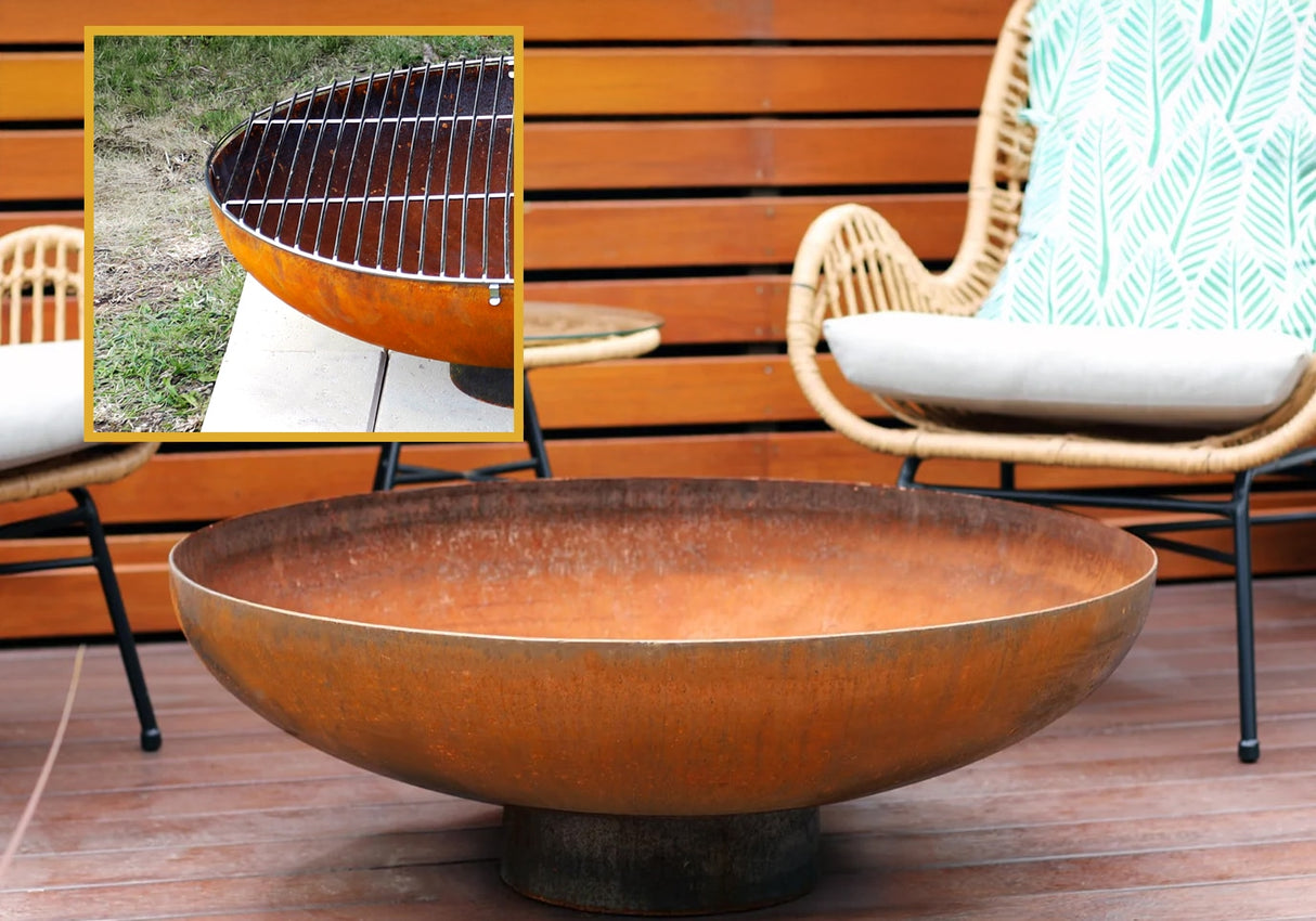 The Mornington Fire Pit and Full Grill Bundle